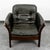 Wood Mid Century Danish Modern Lounge Chair Dark Brown Leather Armchair Denmark MCM For Sale - Image 7 of 11