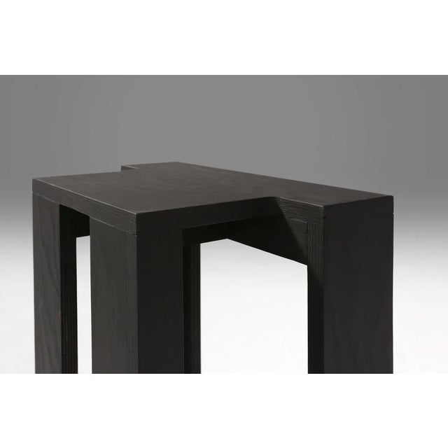Black Stackable Stool by Bram Vanderbeke, Belgium For Sale - Image 11 of 18