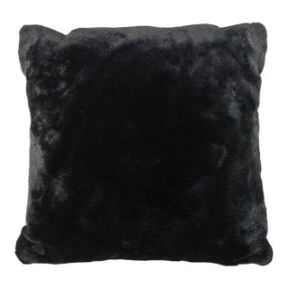 Black Bear Faux Fur Pillow For Sale