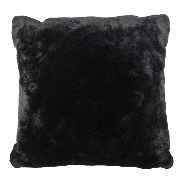 Black Bear Faux Fur Pillow For Sale