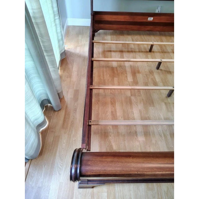 Ethan Allen Cal King Somerset Mahogany Sleigh Bed For Sale - Image 15 of 18