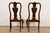 Ethan Allen Queen Anne Solid Mahogany Side Chairs or Dining Chairs, Pair For Sale - Image 9 of 12
