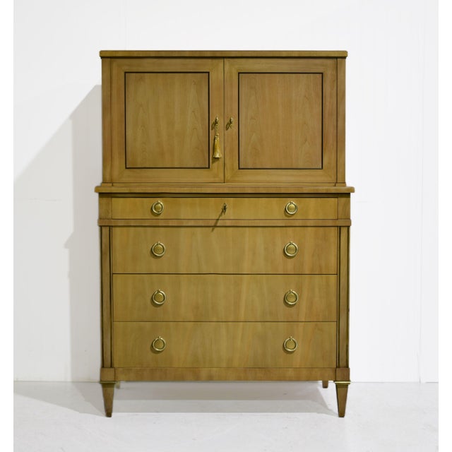 John Widdicomb Mid Century Directoire Style Highboy Dresser by John Widdicomb For Sale - Image 4 of 12