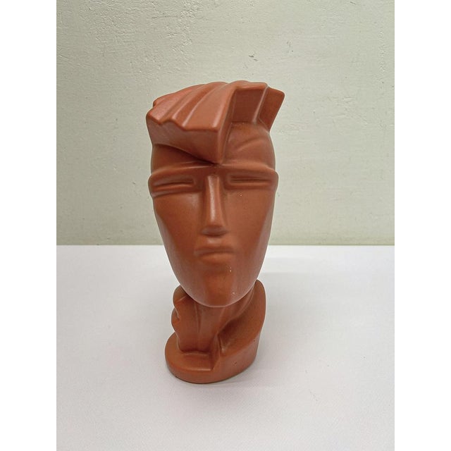 Vintage Ceramic Head Sculpture in the style of Lindsey B., 1980s For Sale - Image 9 of 12