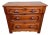 Antique Victorian Walnut 3 Drawer Bachelors Chest With Carved Pulls For Sale