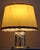 1980s Vintage Nachtmann Table Lamp with Cut Crystal Glass Base in a Brass Mount and Fabric Shade, 1980s For Sale - Image 5 of 10