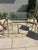 Vintage Powder Coated Brown Jordan Green Calcutta Chinoiserie Patio Dining Set For Sale - Image 9 of 12