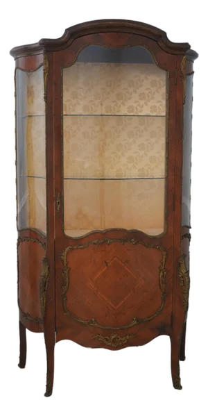 Vintage French Louis XV Vitrine Curio Display Cabinet
