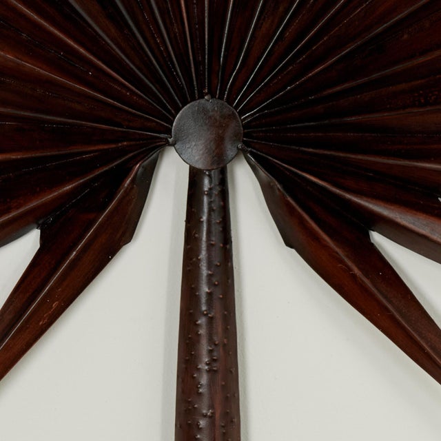 Metal Mid Century Palm Leaf Wall Oriments For Sale - Image 7 of 13