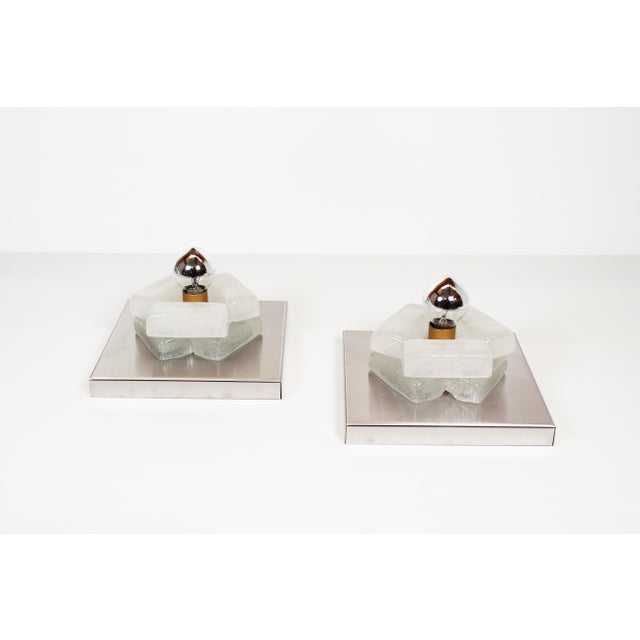 Vintage Wall Lamps in Murano Glass by Albano Poli for Poliarte, 1970s, Set of 2 For Sale - Image 3 of 7