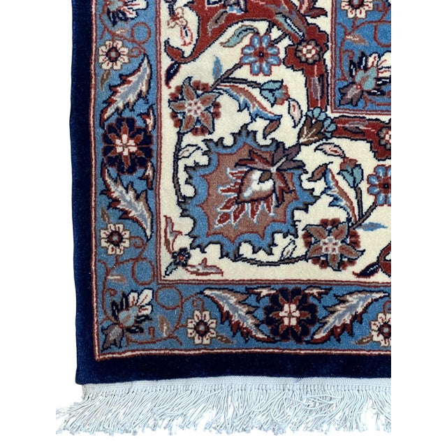 Persian Kashan Wool Rug 5’6” X 7’9” For Sale - Image 4 of 7