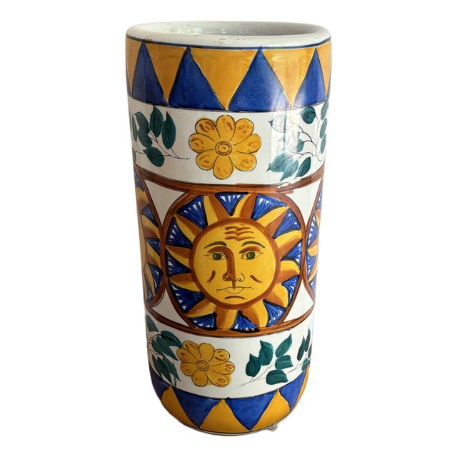 Late 20th Century Italian Style Sunburst Umbrella Stand For Sale