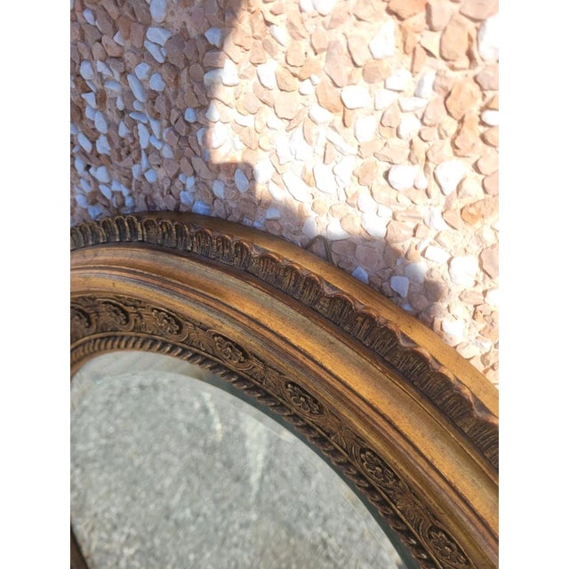 Wood Baroque Style Mirror with Gilt Frame, 1960s For Sale - Image 7 of 9