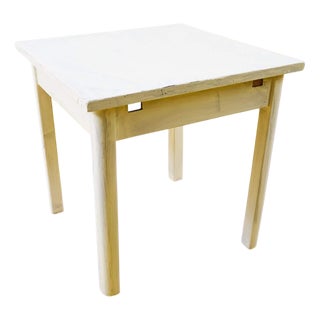 Minimalist White Wooden Table For Sale