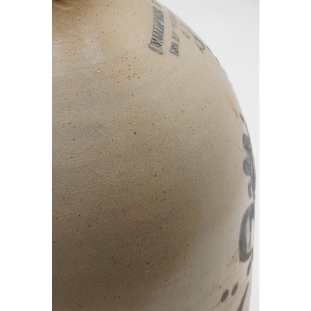 Blue Fulper Bros. 2 Gallon Blue Stoneware Jug W. Handle For Sale - Image 8 of 10