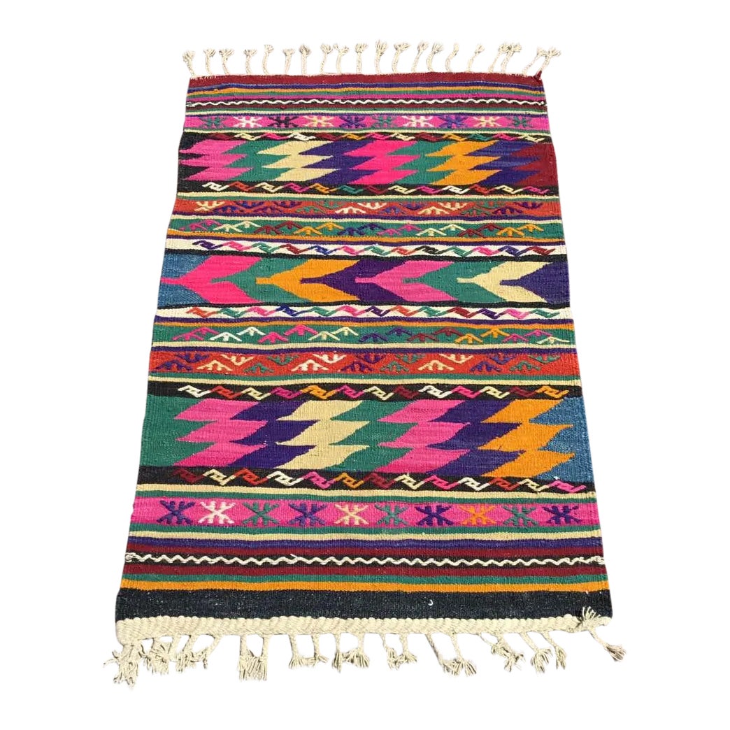 Mini Bohemian Style Kilim Rug - 33