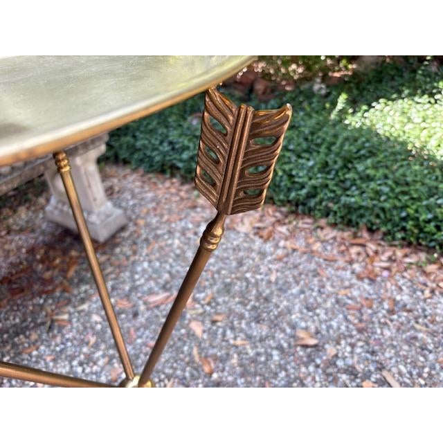 Italian Neoclassical Style Brass Arrow and Quiver Table For Sale - Image 10 of 12