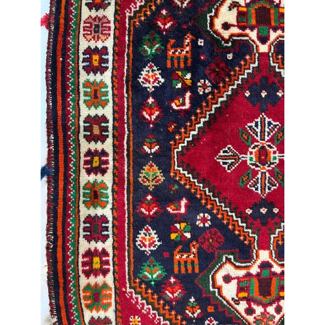 Persian 1970s Persian Qashaqayi , 2'6 X 3'5 For Sale - Image 3 of 5