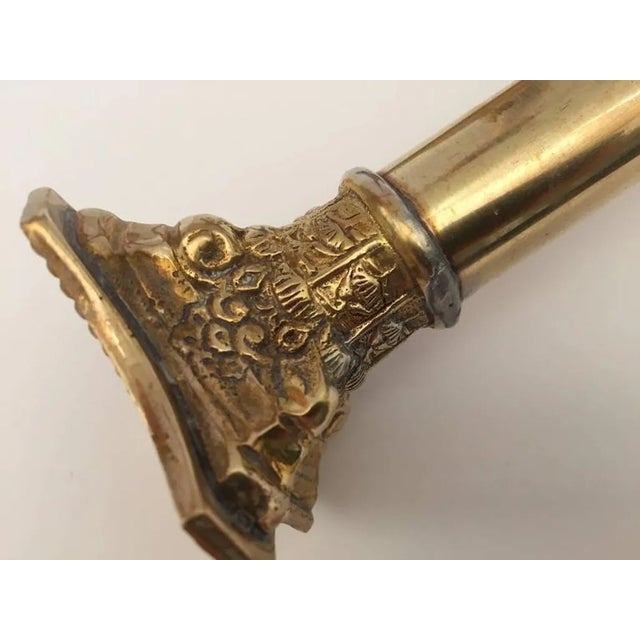 Brass Candlesticks - a Pair For Sale In Palm Springs - Image 6 of 8