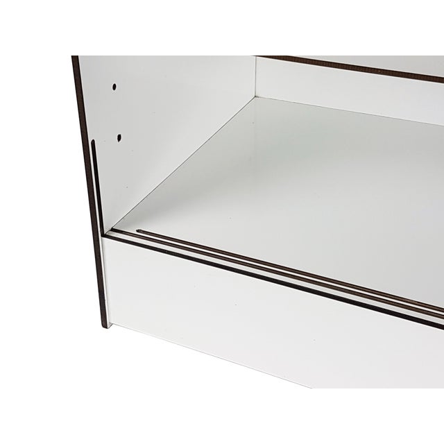 Black Italian White Laminated Plastic Storage Unit with Shelves and Sliding Doors from La Rinascente, 1960s For Sale - Image 8 of 11