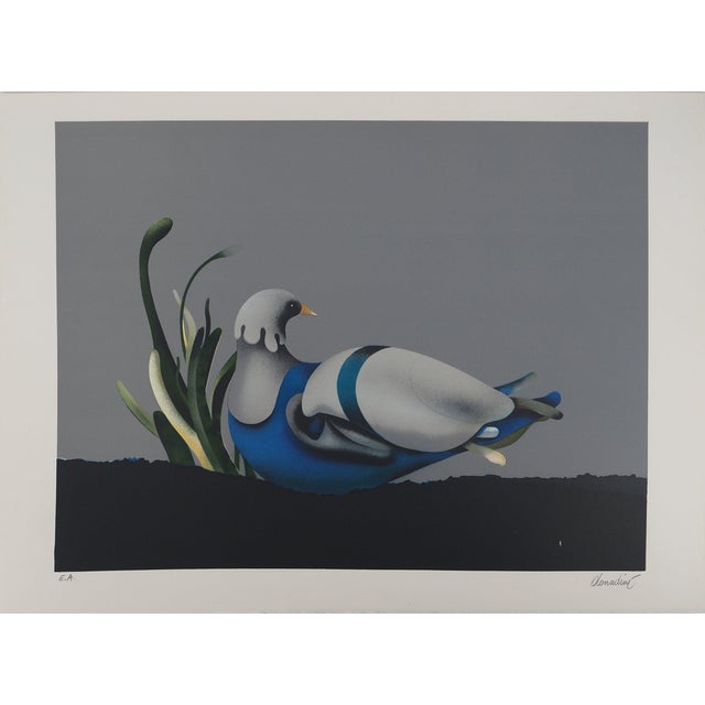 Jean-Paul Donadini, Le pigeon voyageur, Lithograph For Sale