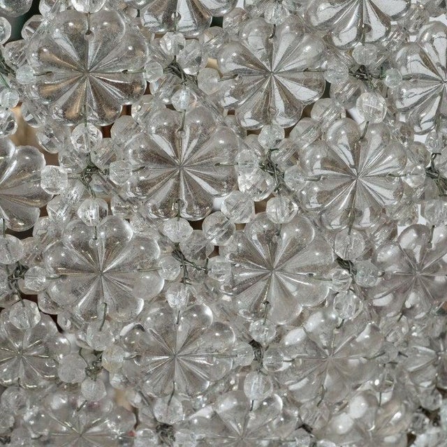 1960s Neoclassical Crystal Beaded "Swag" Flush Mount Fixture For Sale - Image 11 of 12