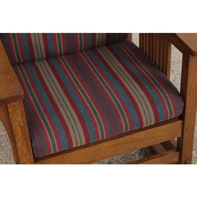 Brown Stickley Arts & Crafts Mission Oak Rocker For Sale - Image 8 of 18