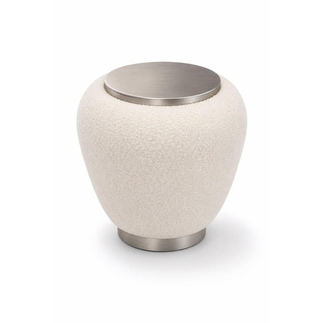 Tend Side Table in Boucle Fabric with Wood and Steel by Christophe Perichon For Sale - Image 6 of 6