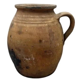 Antique Hungarian Glazed Terracotta Vessel For Sale