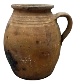 Antique Hungarian Glazed Terracotta Vessel
