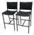 Mermelada Estudio for Cb2 Woven Leather Counter Stools, Pair For Sale