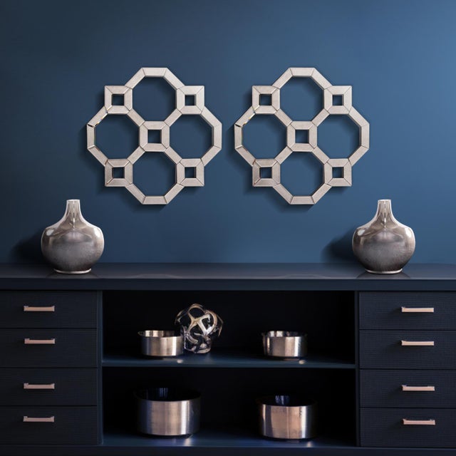 Wood Antoni Geometric Mirror For Sale - Image 7 of 8