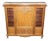 19th C French Louis XVI Style Walnut Vitrine Cabinet, Marble Top For Sale