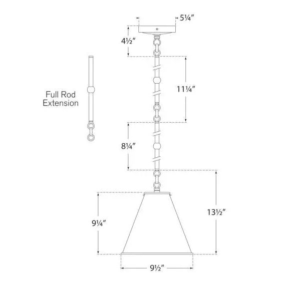 Visual Comfort Thomas O'Brien for Visual Comfort Signature Goodman Petite Hanging Shade in Bronze with Bronze Shade For Sale - Image 4 of 4