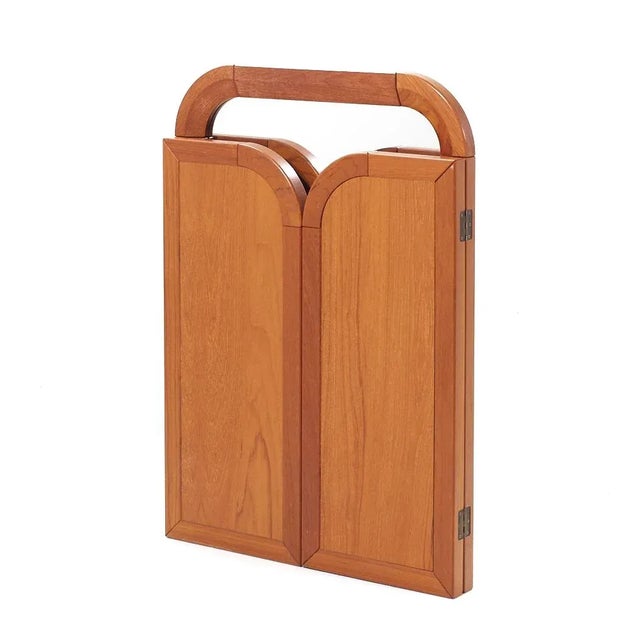 Mid Century Danish Teak Vanity Mirror For Sale - Image 4 of 6