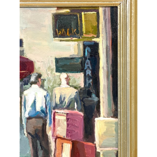 Renée Berger, Signed Manhattan Street Scene with Pedestrians, 1980 For Sale In West Palm - Image 6 of 9