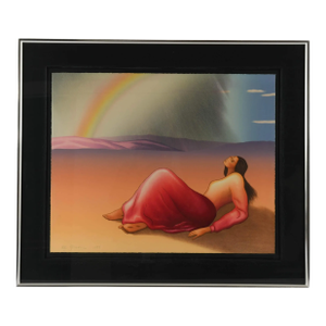 1990s Framed Signed r.c. Gorman Limited-Edition "Rainbow" Lithograph
