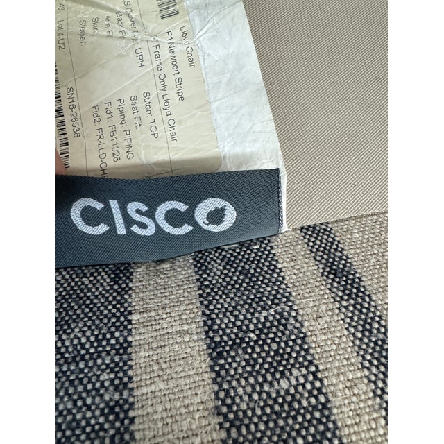 2000 - 2009 Cisco Brothers Lloyd Striped Arm Chair For Sale - Image 5 of 12