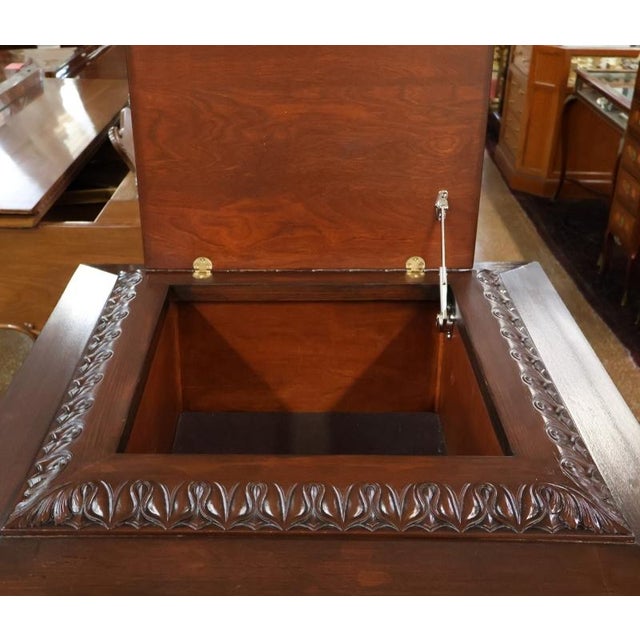 Brown Monumental Victorian Style Mixed Wood Pedestal Cabinet For Sale - Image 8 of 14