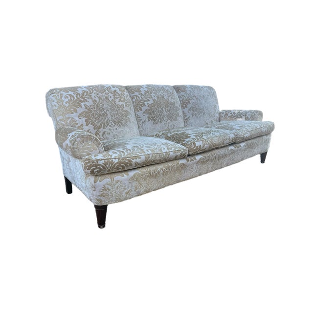 1990s English Rolled-Arm Sofa in the Style of George Smith For Sale In Boston - Image 6 of 14