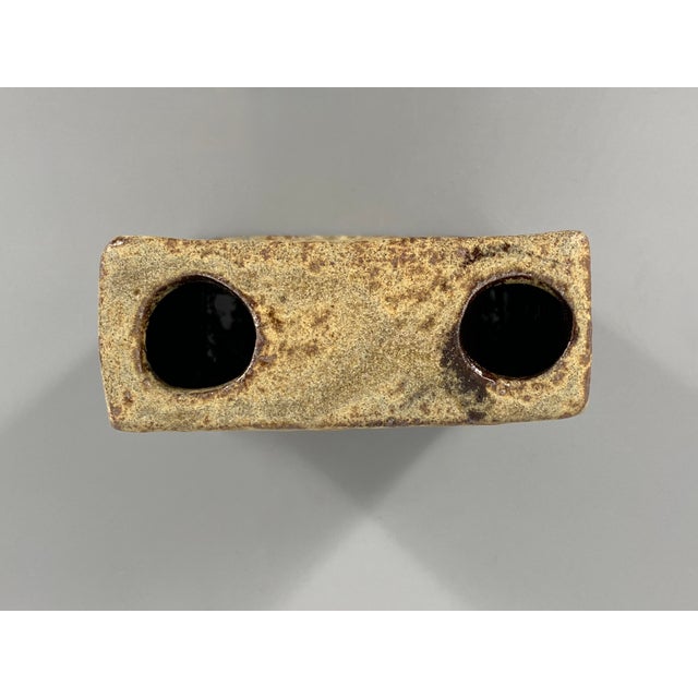 Brutalist Ceramic Vase with Glossy Fat Lava Glaze, 1970s For Sale - Image 6 of 10