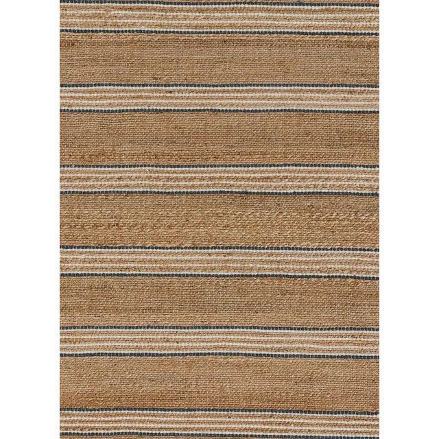 Erin Gates by Momeni Chestnut Stripe Blue Hand Woven Wool Area 2'3" X 8' Runner For Sale In Atlanta - Image 6 of 10