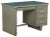 Writing Desk in Enamelled Metal and Leatherette, 1960s For Sale