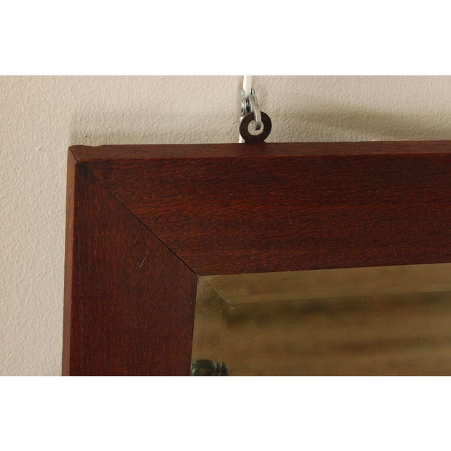 Wood Antique Victorian Oak Hall Mirror Hat Rack For Sale - Image 7 of 11