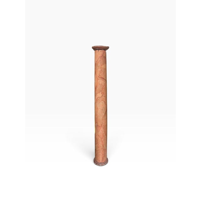Antique 18th C Faux Marble & Giltwood Roman Column For Sale - Image 4 of 5