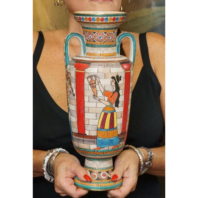 Ceramic Vintage Ceramic Vase by Cima C.I.M.A. Deruta, 1930s For Sale - Image 7 of 18