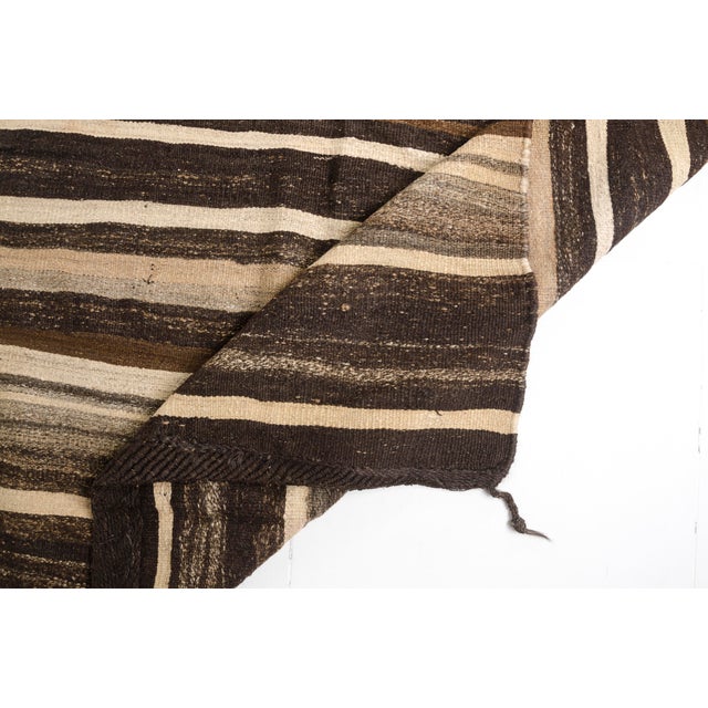 1960s Vintage Anatolian Stripe Kilim Rug For Sale - Image 5 of 10