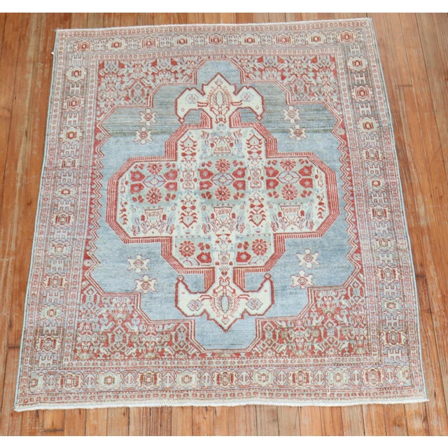Persian Antique Senneh - 3'8" x 4'7" For Sale - Image 3 of 7