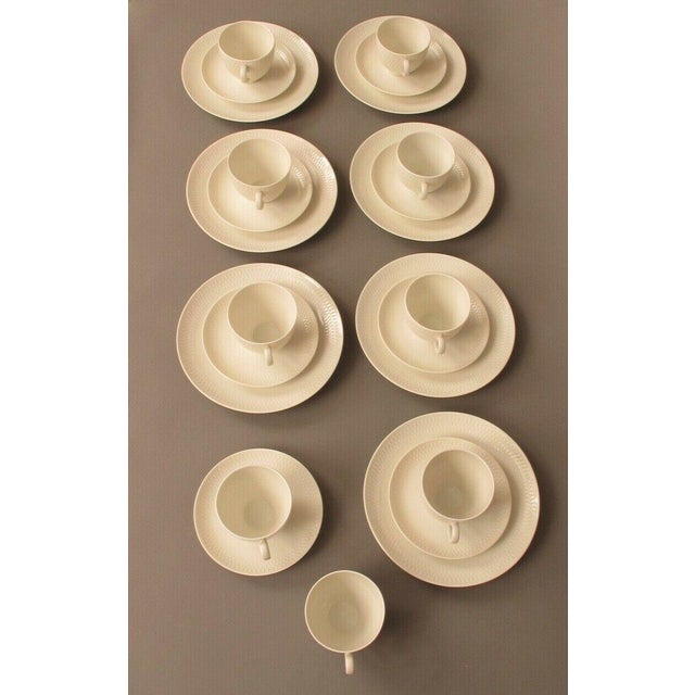 White 1960s Mid-Century Modern Wheat Grain 24 Piece Coffee Set Royal Copenhagen Denmark Thorkild Olsen For Sale - Image 8 of 13