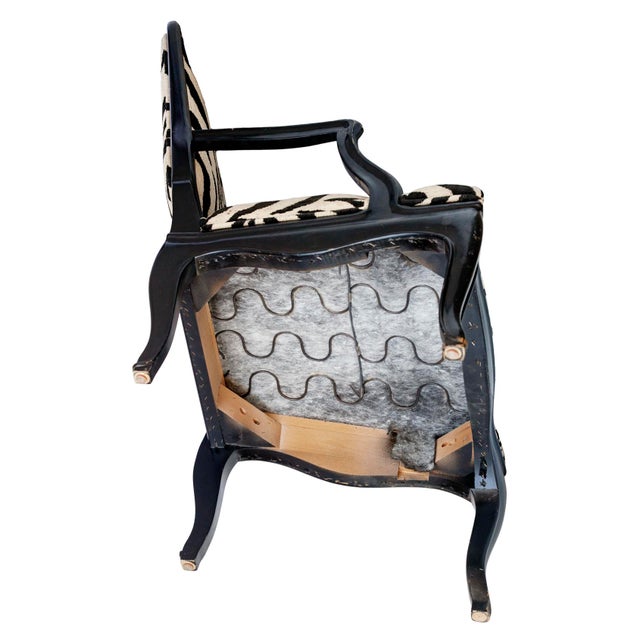 Vintage Faux Zebra Upholstered Chair, Pair For Sale - Image 15 of 15